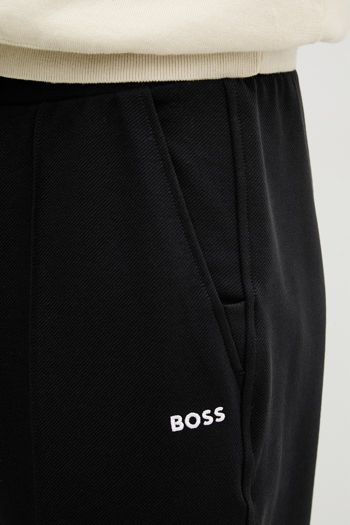 BOSS Green Παντελόνι επίσημο ανδρικό από βαμβάκι με ελαστάν μαύρο 50558602