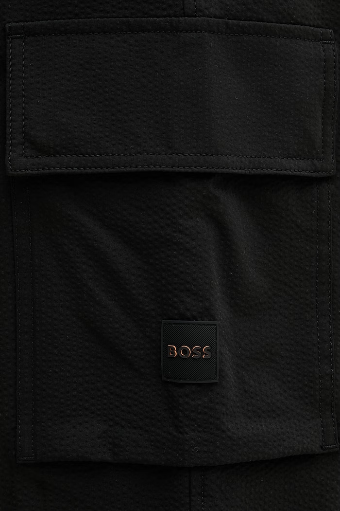 BOSS Orange nohavice cargo pánske čierna 50562768