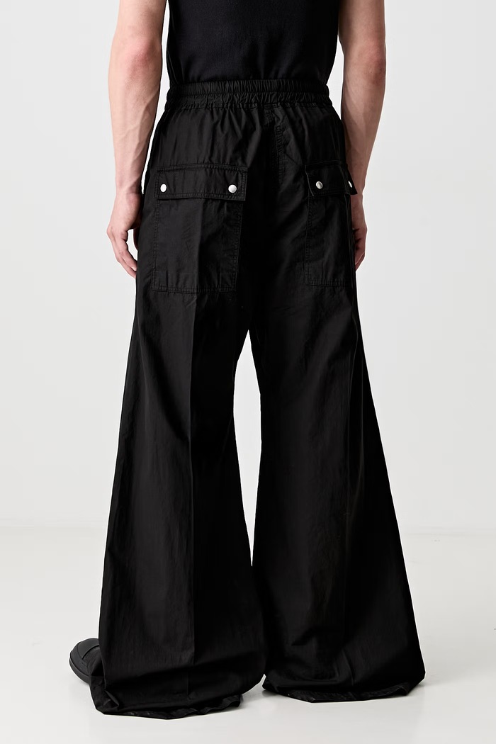 Odzież Rick Owens DRKSHDW Geth Belas spodnie bawełniane męskie DU01F4378.CR czarny