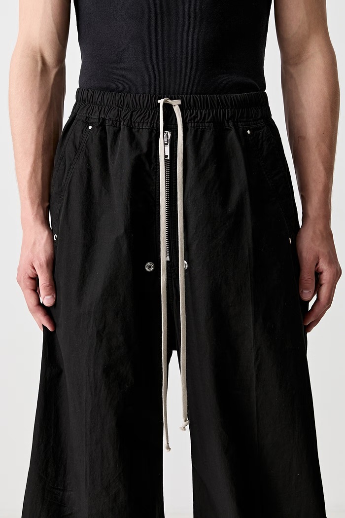Rick Owens DRKSHDW Geth Belas spodnie bawełniane męskie czarny DU01F4378.CR