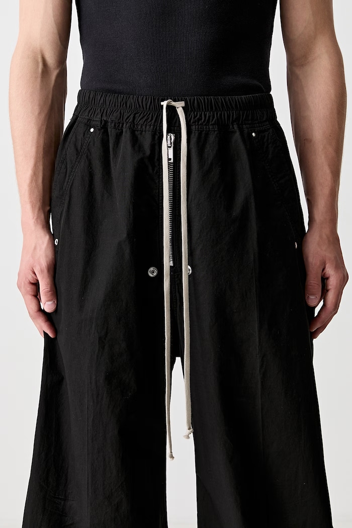 Rick Owens DRKSHDW Geth Belas spodnie bawełniane męskie czarny DU01F4378.CR