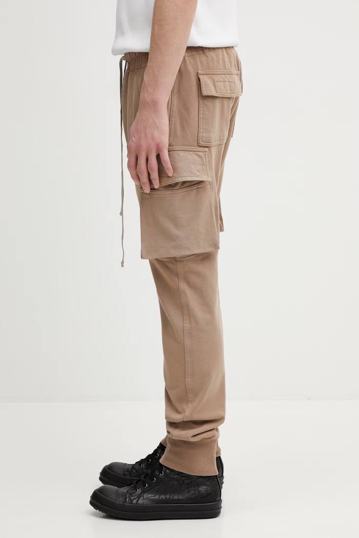 Hlače Rick Owens DRKSHDW Mastodon Cut DU01F4386.RIG bež SS26