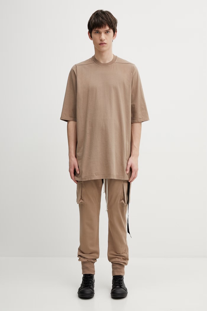 Hlače Rick Owens DRKSHDW Mastodon Cut DU01F4386.RIG bež