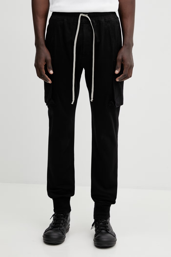 Панталон Rick Owens DRKSHDW Mastodon Cut еластичен черен DU01F4386.RIG
