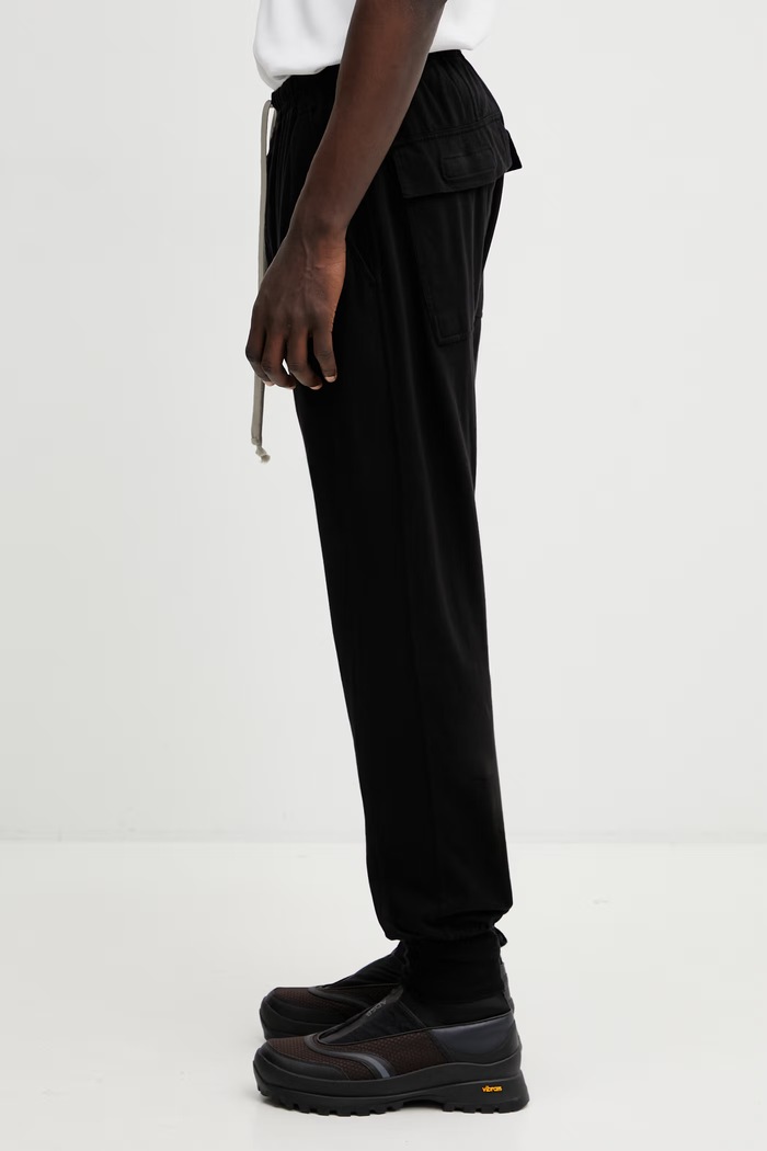 Rick Owens DRKSHDW Prisoner Drawstring спортивные штаны из хлопка для мужчин DU01F4395.RN чёрный SS26