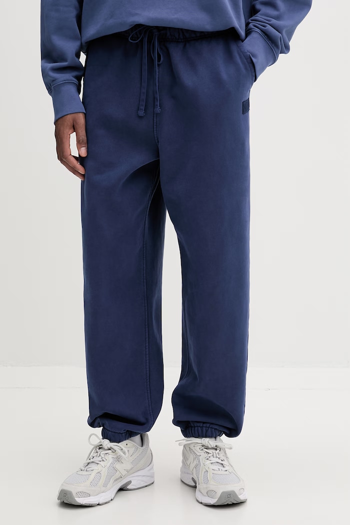 Vans pantaloni de trening pentru bărbați, din bumbac Premium LX Fleece albastru VN000T7FFOB1