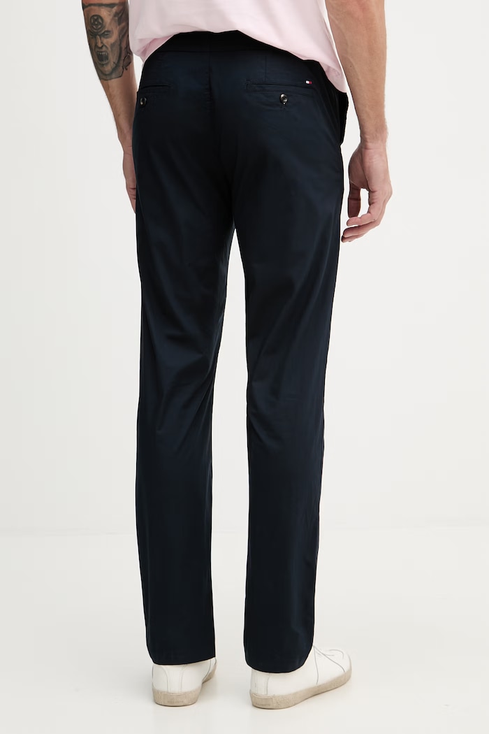 Îmbrăcăminte Tommy Hilfiger pantaloni pentru bărbați, cu bumbac MW0MW42340 bleumarin