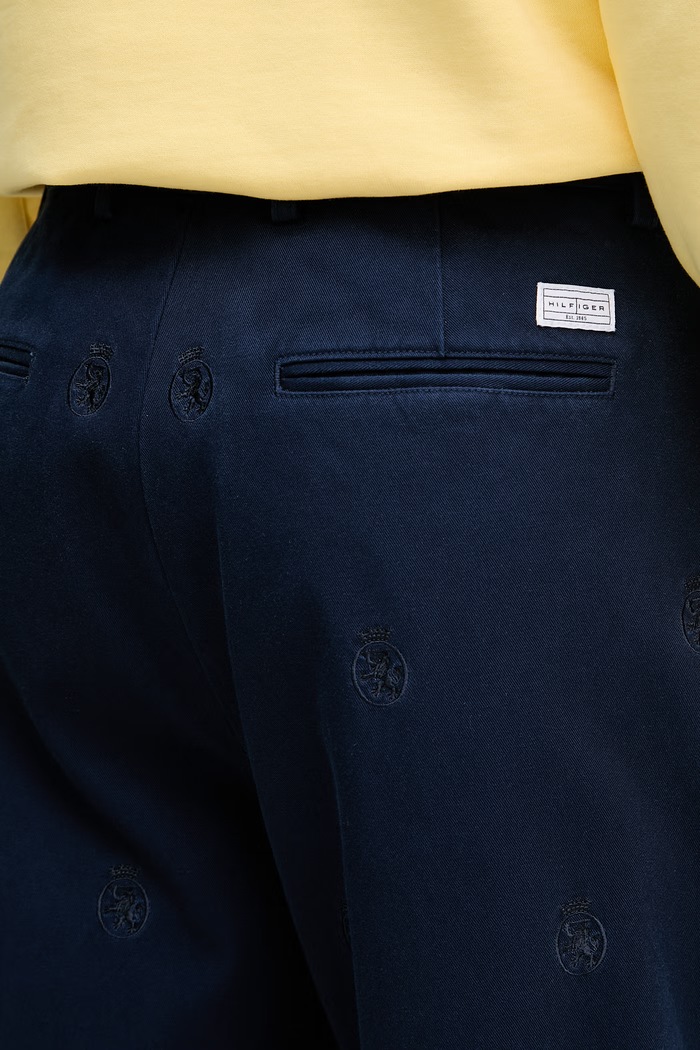 Tommy Hilfiger pantaloni pentru bărbați, din bumbac bleumarin MW0MW43111