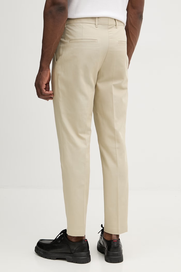 Abbigliamento BOSS pantaloni con lino Perin 50567905 verde