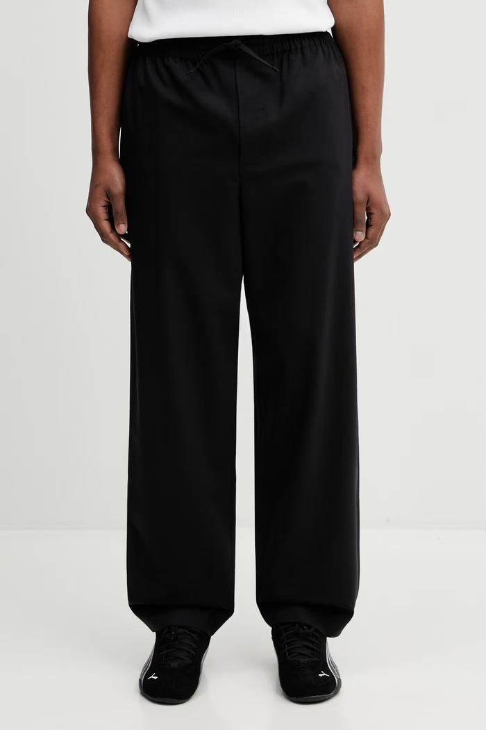 Штани з додаванням вовни Kenzo Jog Pants з еластаном чорний FF55UP5069RU