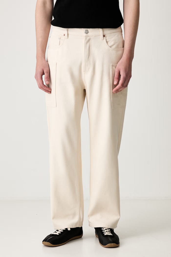 Kenzo Cargo Pants cotton Men's beige FG55DP4086W0