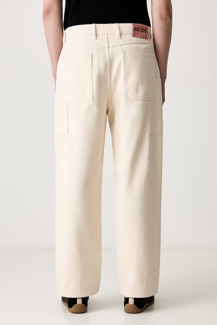 Дрехи Kenzo Cargo Pants панталон от памук мъжки FG55DP4086W0 бежов
