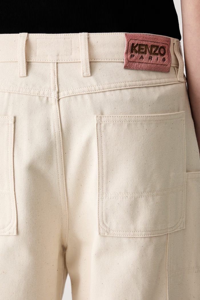 Kenzo Cargo Pants панталон от памук мъжки бежов FG55DP4086W0