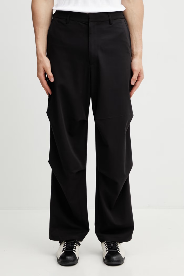 Filling Pieces Drapy Pants παντελόνι με βισκόζη ανδρικό μαύρο 412650501295.130
