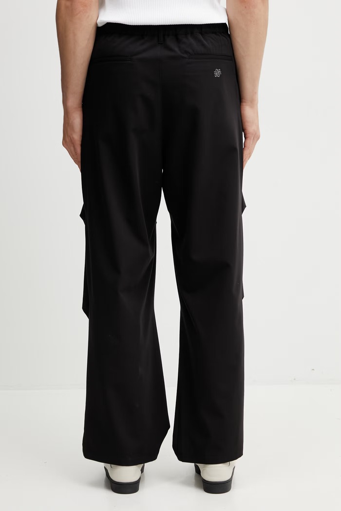 Ρούχα Filling Pieces Drapy Pants παντελόνι με βισκόζη ανδρικό 412650501295.130 μαύρο