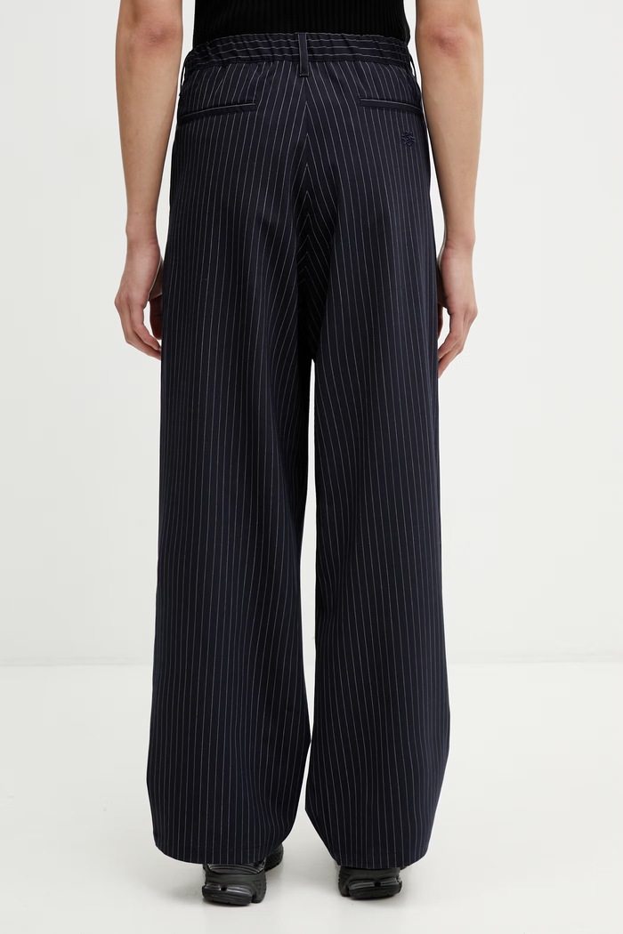 Ρούχα Filling Pieces Pinstripe παντελόνι με πρόσμιξη μαλλιού Ανδρικό 412650501322.150 σκούρο μπλε