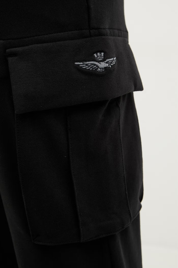 Aeronautica Militare spodnie dresowe czarny PF1020UF00674