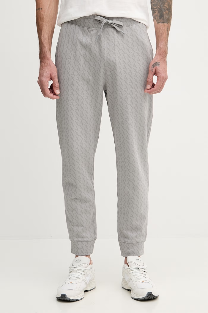 Armani Exchange teplákové nohavice pánske bavlnené sivá XM001226.AF11847