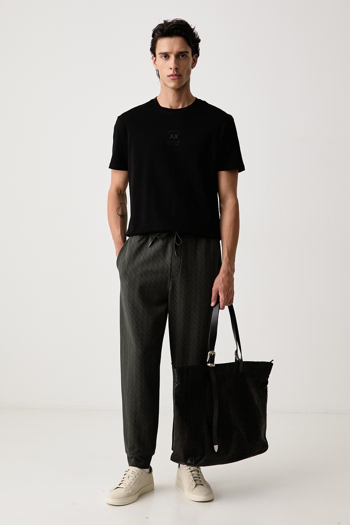Armani Exchange tepláky pánské bavlněné XM001226.AF11847 zelená SS26