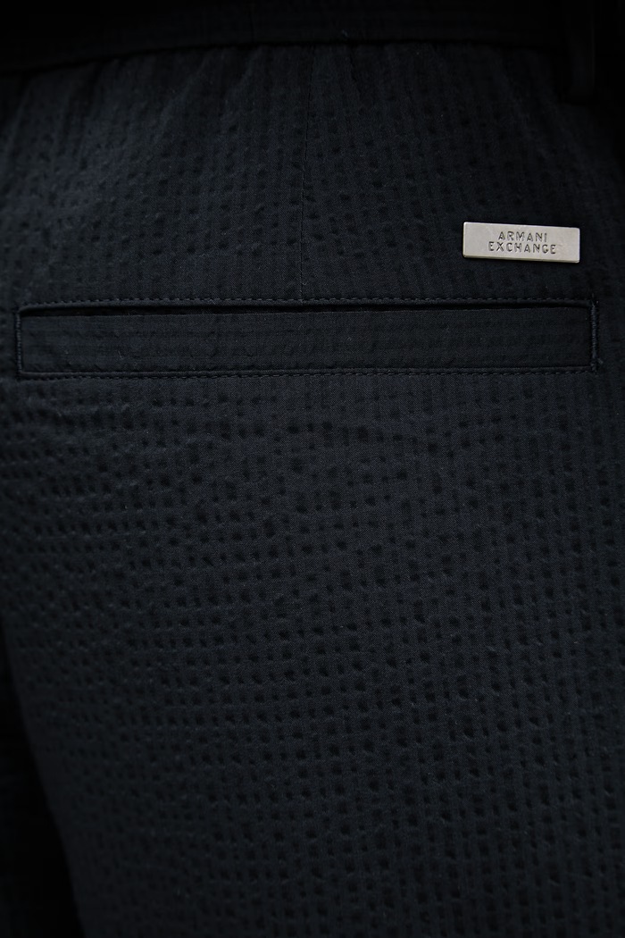 Armani Exchange pantaloni straight pentru bărbați, cu lyocell bleumarin XM002094.AF22363