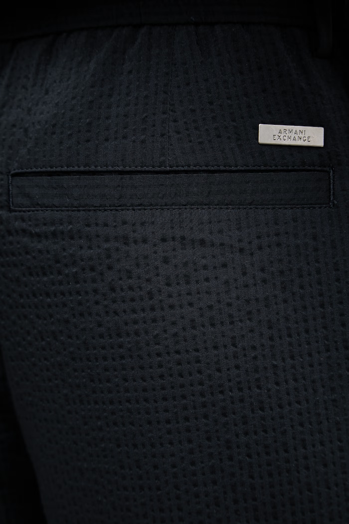 Armani Exchange pantaloni straight pentru bărbați, cu lyocell bleumarin XM002094.AF22363