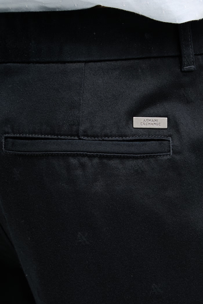 Armani Exchange pantaloni pentru bărbați din bumbac bleumarin XM002415.AF22642