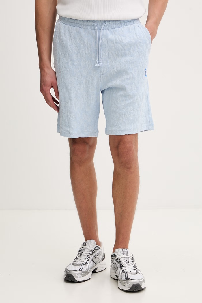 HUGO Blue szorty dresowe męskie bawełniane Nagushort niebieski 50557799