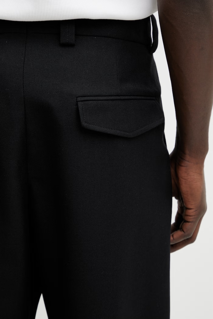 A.P.C. pantaloni con lana Renato nero PSALP.H08428