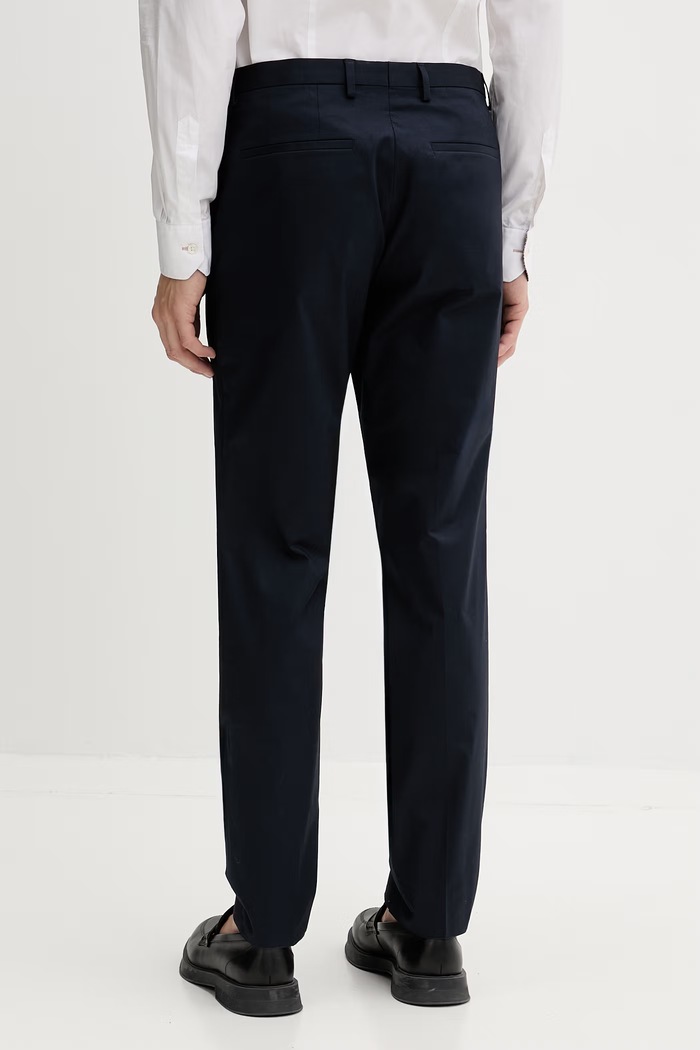 Îmbrăcăminte HUGO pantaloni slim fit pentru bărbați, din bumbac cu elastan Hesten253X 50559657 bleumarin