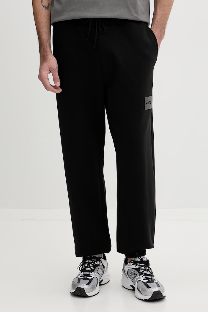 HUGO pantaloni de trening din bumbac Daylony uni negru 50557453