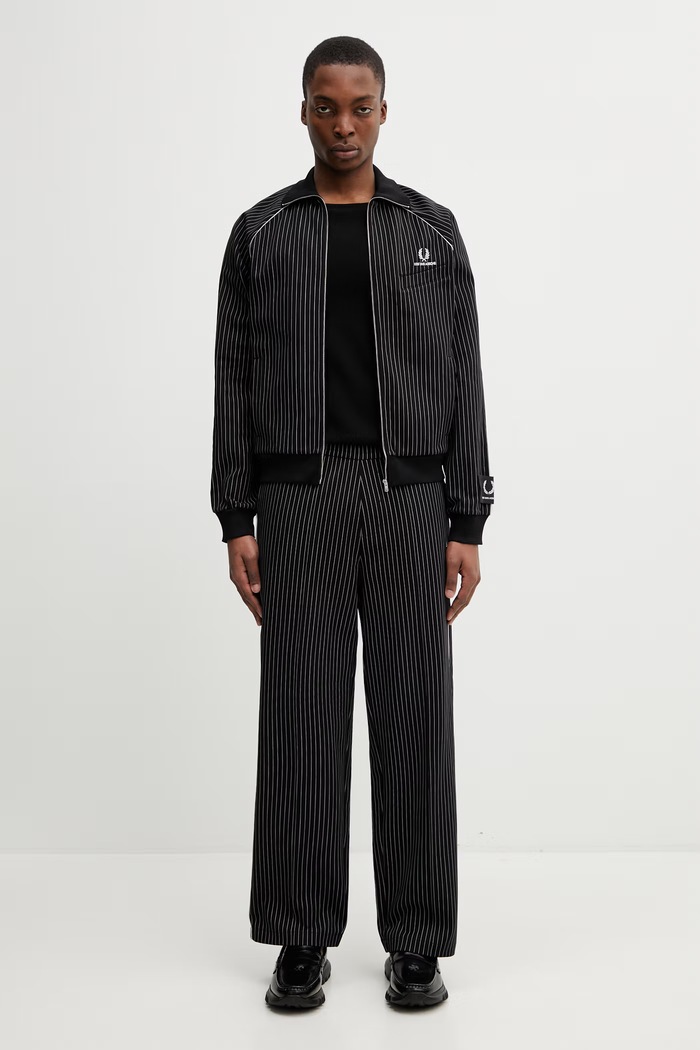 Spodnie męskie x Kris Van Assche Fred Perry czarny ST2101