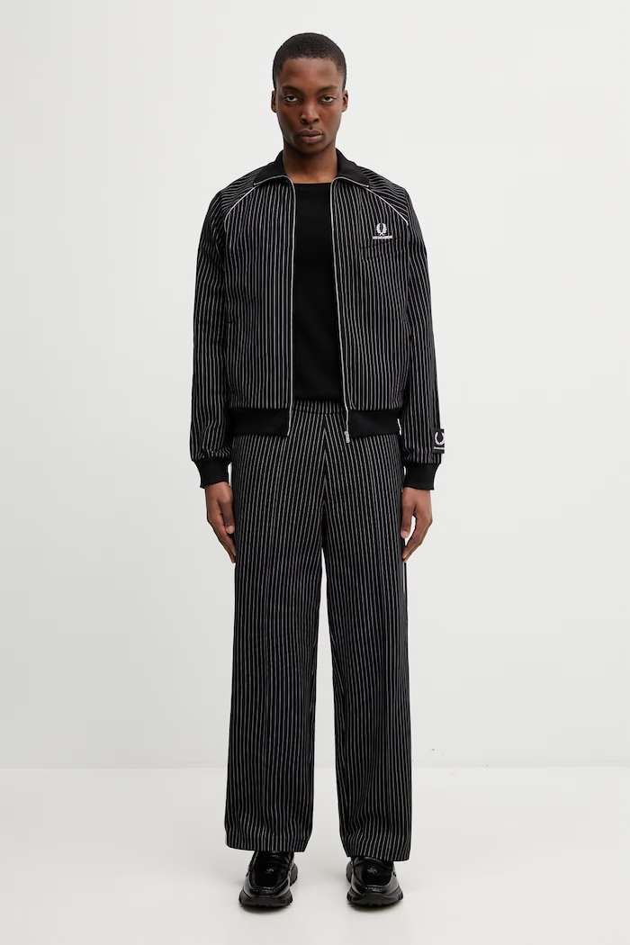 Pantaloni pentru bărbați x Kris Van Assche Fred Perry negru ST2101