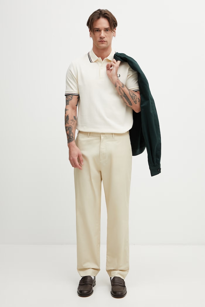 Fred Perry trousers cotton men's T2301 beige