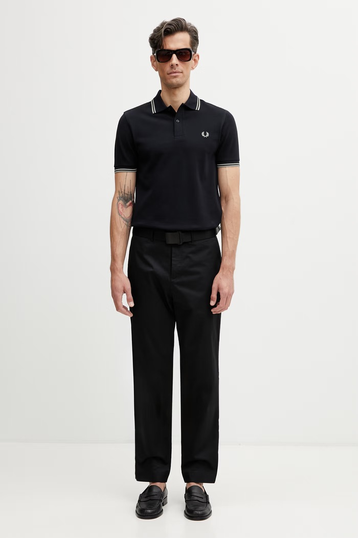 Fred Perry spodnie męskie bawełniane T2301 czarny