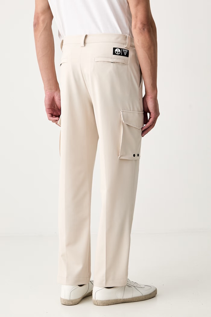 Oblečenie Guess nohavice cargo pánske x North Sails M6GB22.W2168 béžová
