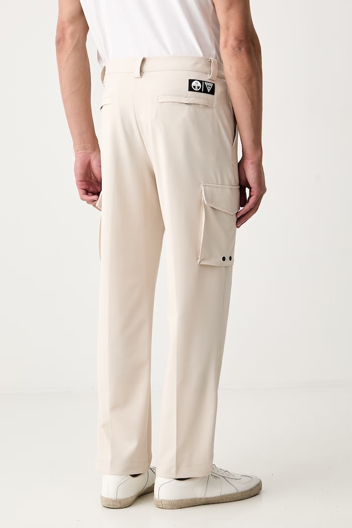 Oblečenie Guess nohavice cargo pánske x North Sails M6GB22.W2168 béžová