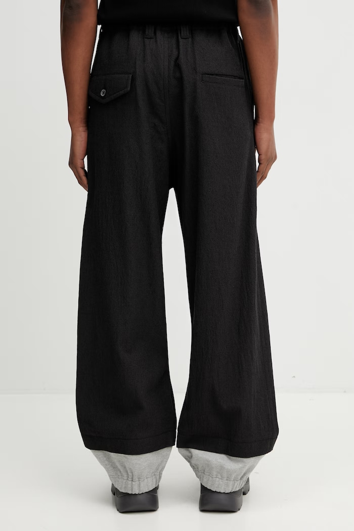 Îmbrăcăminte Maison MIHARA YASUHIRO pantaloni de lână pentru bărbați J16PT132 negru