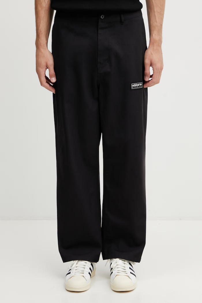adidas Originals x SPZL pantaloni din bumbac pentru bărbați KR4616 negru SS26