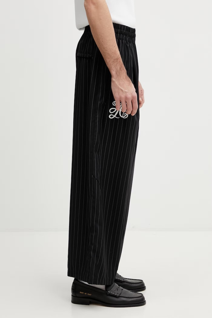 adidas Originals x Willy Chavarria pantaloni pentru bărbați cu amestec de lână merino negru KR8688