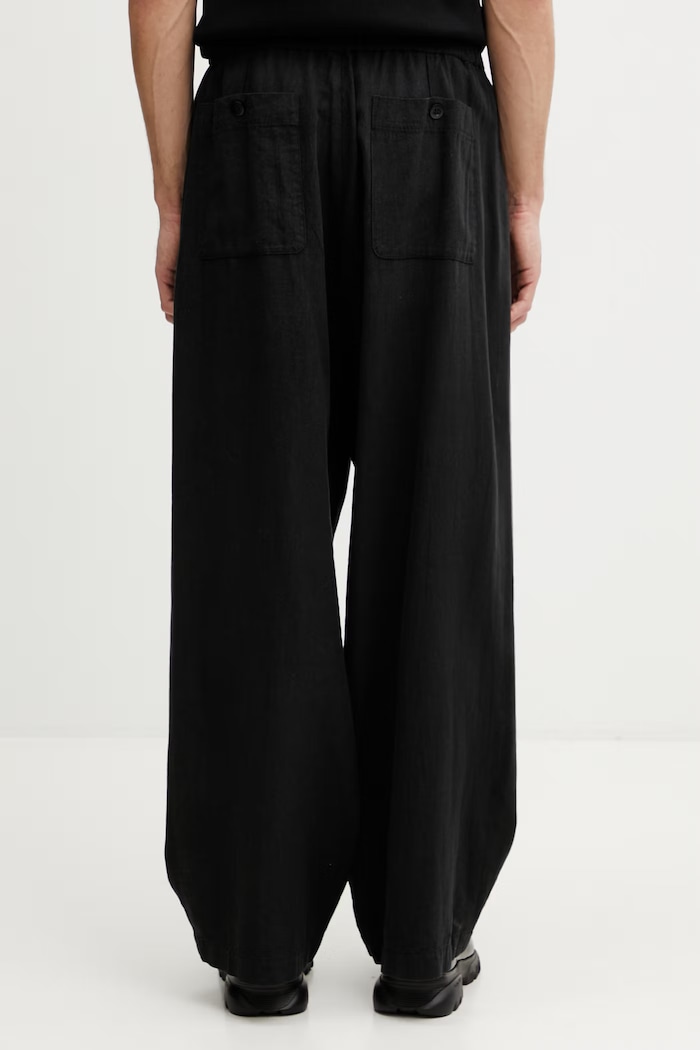 Clothing Undercover PANTS trousers with linen blend Men's UP1F4502 black