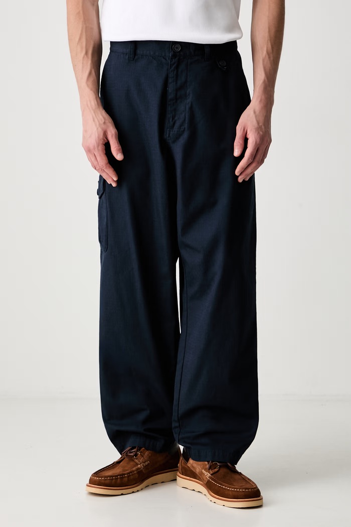 Barbour MTR0796NY91 pantaloni in cotone da uomo blu navy MTR0796NY91