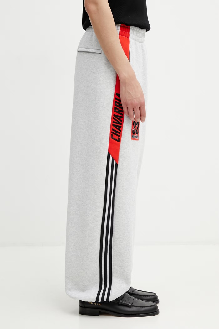 adidas Originals x Willy Chavarria pantaloni de trening cu bumbac pentru bărbați gri KV2249