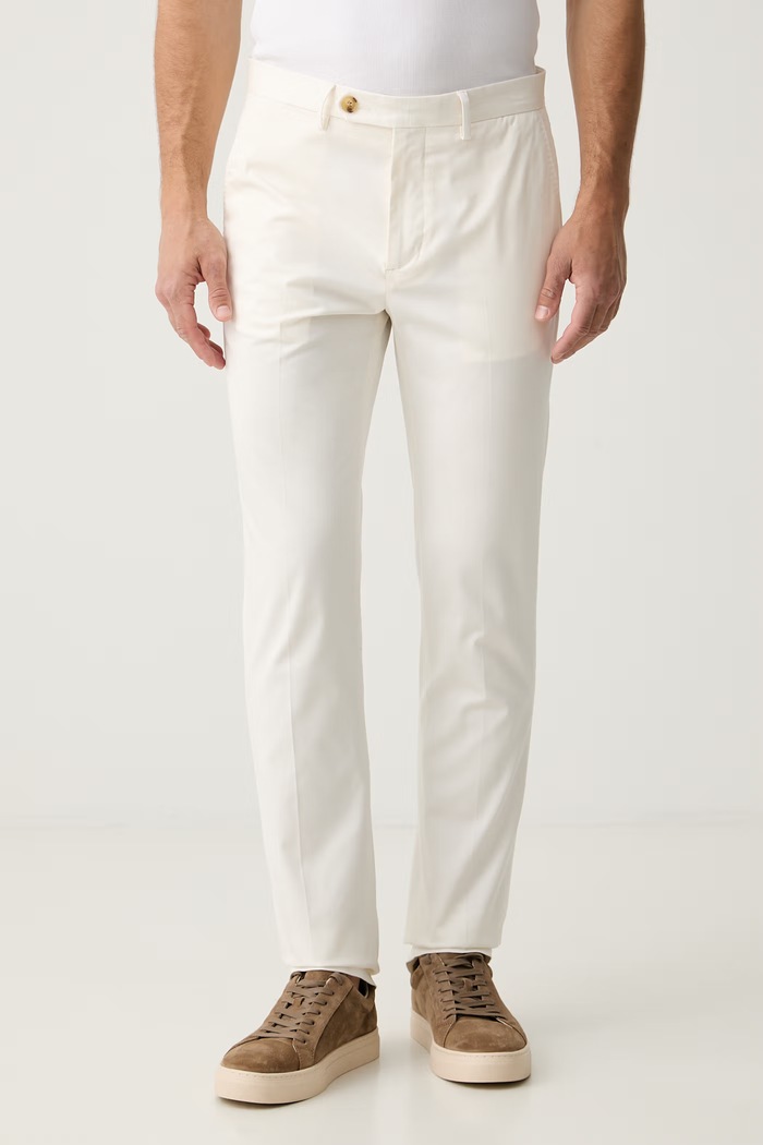 Tommy Hilfiger pantaloni straight pentru bărbați, cu lyocell NEW YORK bej MW0MW40783