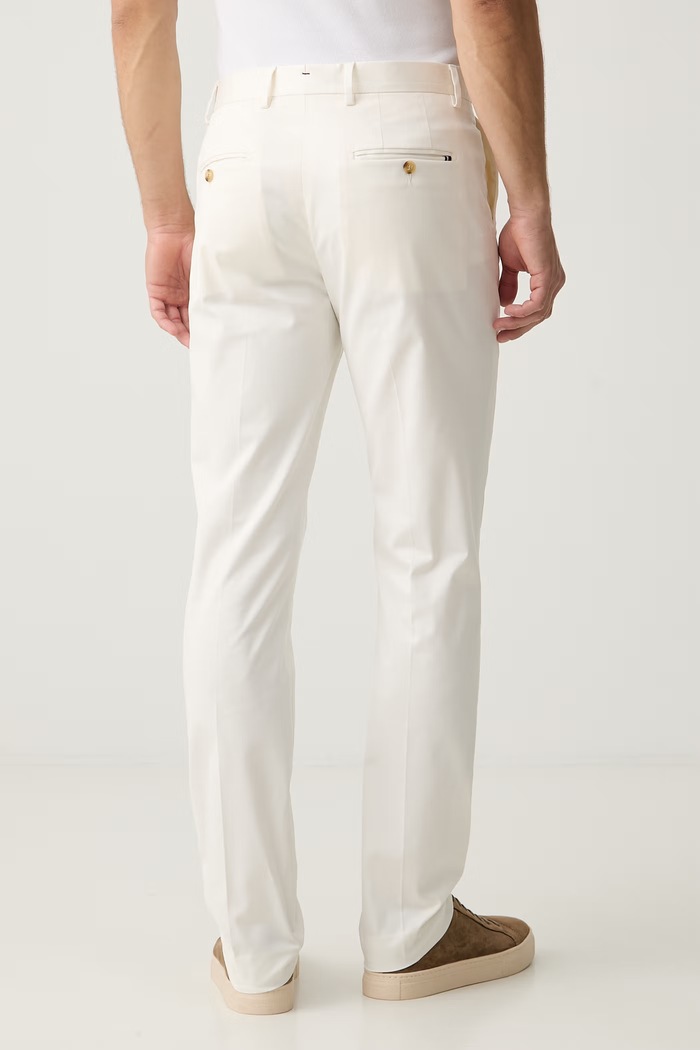 Îmbrăcăminte Tommy Hilfiger pantaloni straight pentru bărbați, cu lyocell NEW YORK MW0MW40783 bej