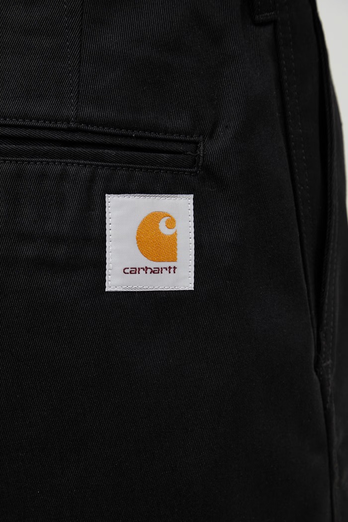 Carhartt WIP Harold Pant pantaloni straight in cotone da uomo nero I036502.8901