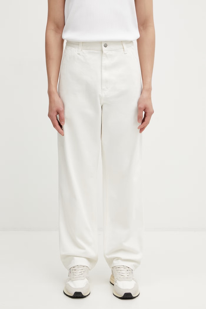 Carhartt WIP Single Knee Pant relaxed fit jeans men's white I032024.202