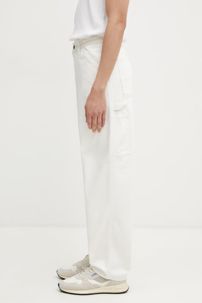 Carhartt WIP Single Knee Pant relaxed fit jeans men's I032024.202 white SS26