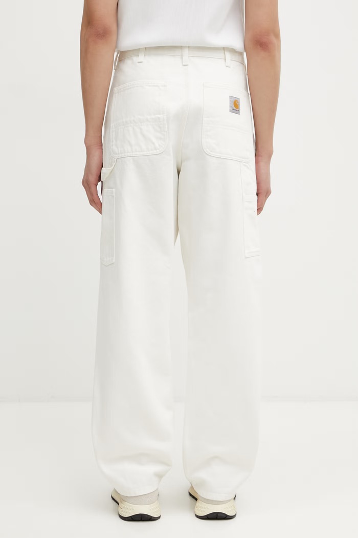Clothing Carhartt WIP Single Knee Pant relaxed fit jeans men's I032024.202 white