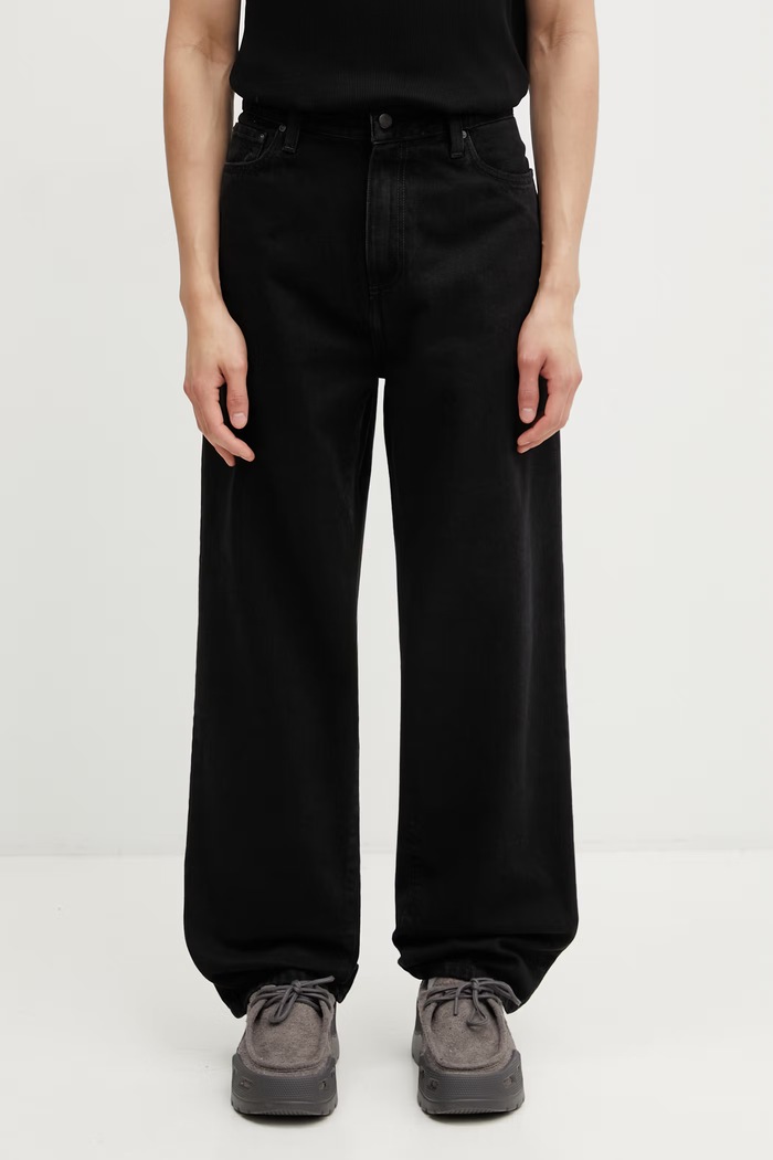 Carhartt WIP Aaron Pant pantaloni din bumbac pentru bărbați negru I036728.8906