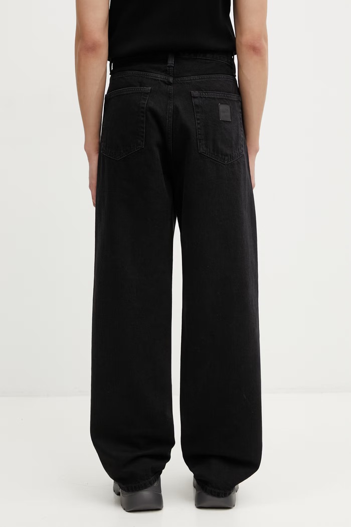 Îmbrăcăminte Carhartt WIP Aaron Pant pantaloni din bumbac pentru bărbați I036728.8906 negru